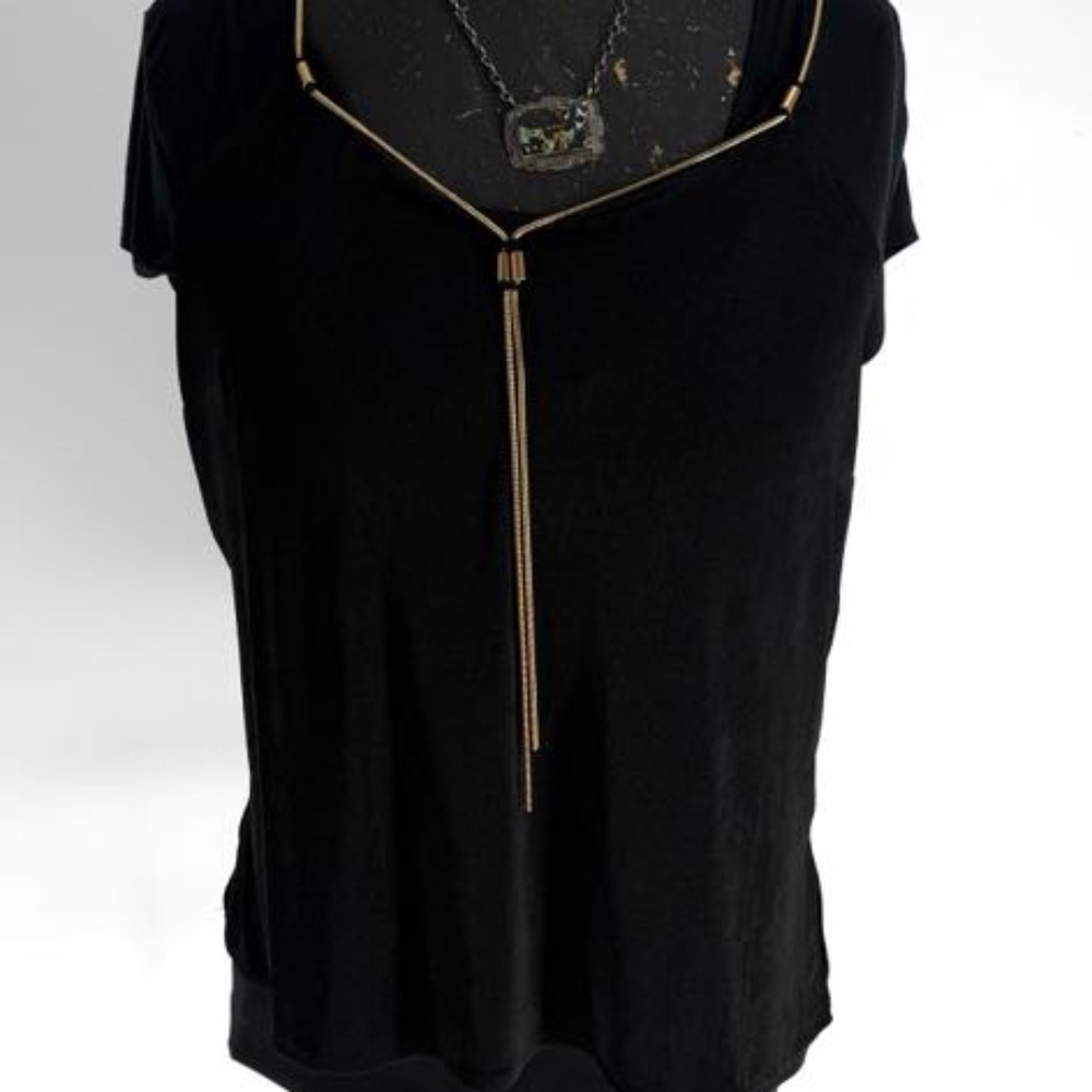 NWT Vocal Black Metal Chain Tank